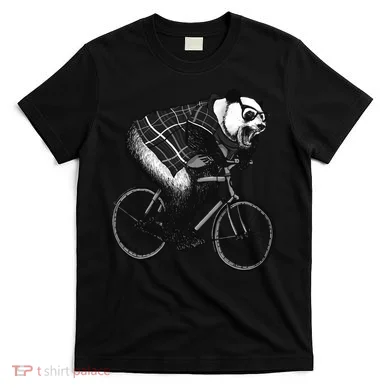 Cool Grey Style Hipster Panda T-Shirt