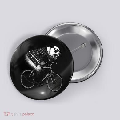 Cool Grey Style Hipster Panda Button
