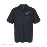 Cool Grey Style Hipster Panda Polo thumb 0