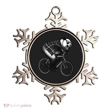 Cool Grey Style Hipster Panda Ornament