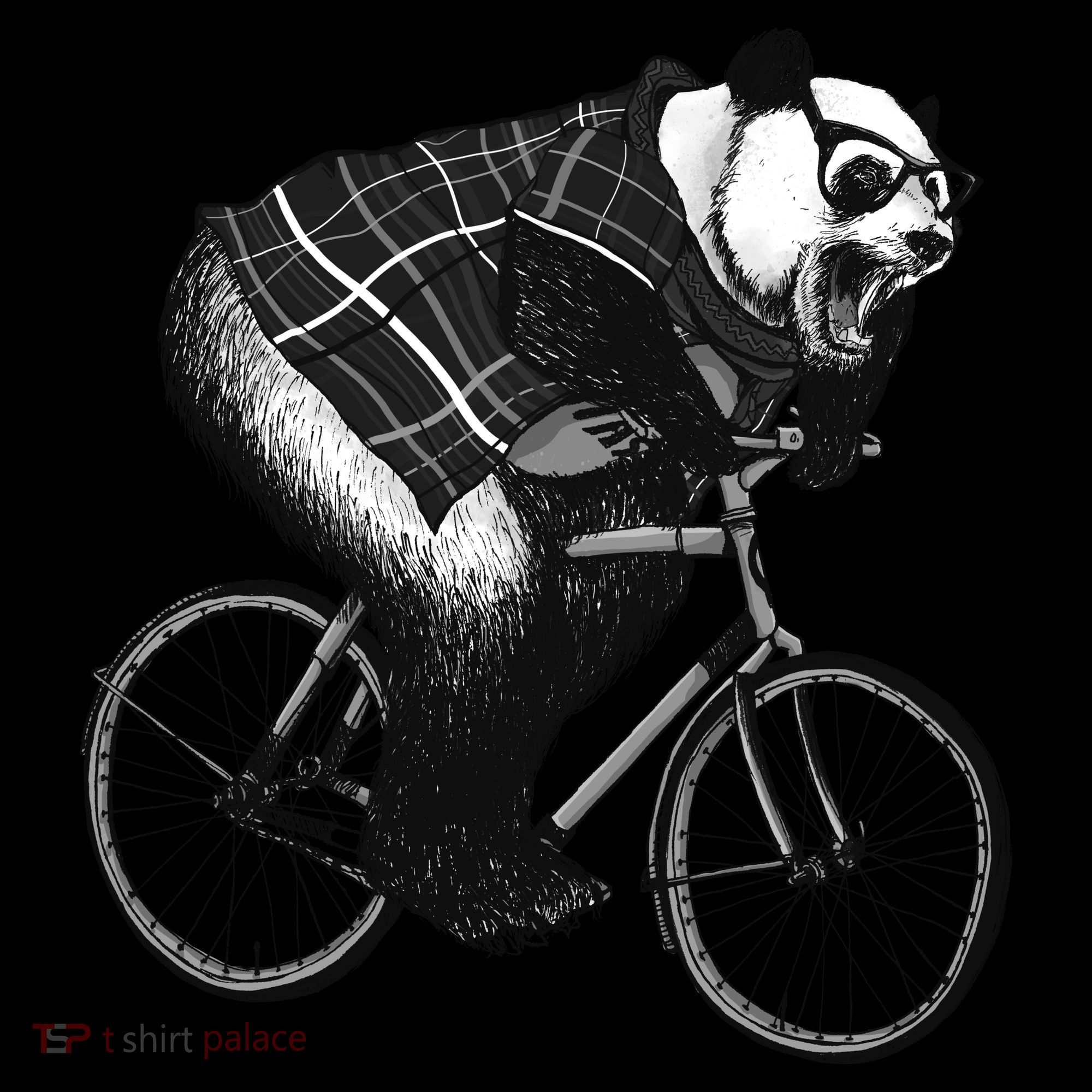 Cool Grey Style Hipster Panda Toddler Hoodie