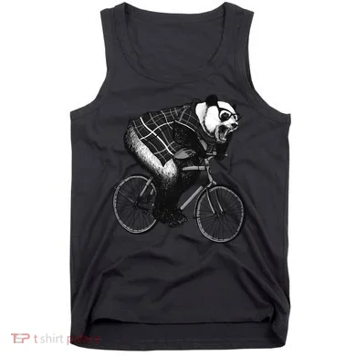 Cool Grey Style Hipster Panda Tank Top