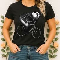 Cool Grey Style Hipster Panda Women's T-Shirt thumb 2
