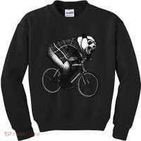 Cool Grey Style Hipster Panda Kids Sweatshirt thumb 0