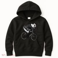Cool Grey Style Hipster Panda Kids Hoodie thumb 0
