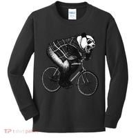Cool Grey Style Hipster Panda Kids Long Sleeve Shirt thumb 0