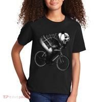 Cool Grey Style Hipster Panda Kids T-Shirt thumb 2