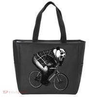 Cool Grey Style Hipster Panda Tote Bag thumb 0
