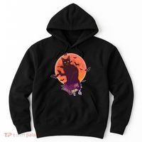 Cool Halloween Black Cat Moon Hoodie thumb 0