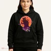 Cool Halloween Black Cat Moon Hoodie thumb 5