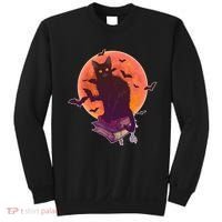 Cool Halloween Black Cat Moon Sweatshirt thumb 0
