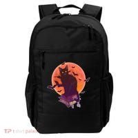 Cool Halloween Black Cat Moon Backpack thumb 0