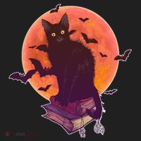 Cool Halloween Black Cat Moon Beanie thumb 2