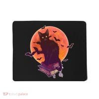 Cool Halloween Black Cat Moon Mousepad thumb 0