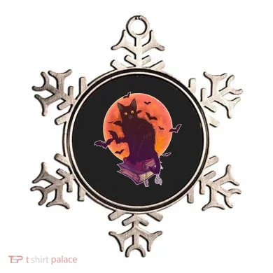 Cool Halloween Black Cat Moon Ornament