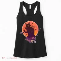 Cool Halloween Black Cat Moon Women's Tank Top thumb 0