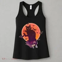 Cool Halloween Black Cat Moon Women's Tank Top thumb 3