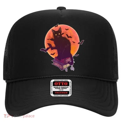 Cool Halloween Black Cat Moon Hat