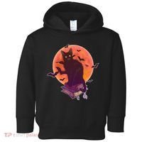 Cool Halloween Black Cat Moon Toddler Hoodie thumb 0