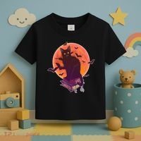 Cool Halloween Black Cat Moon Toddler T-Shirt thumb 3