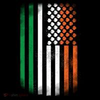 Cool Irish American Flag USA-Made Doggie Bandana thumb 2