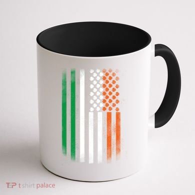 Cool Irish American Flag Coffee Mug back