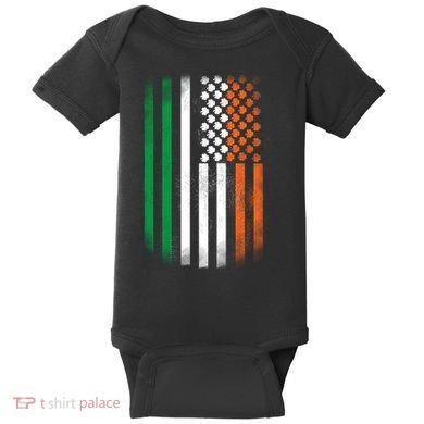 Cool Irish American Flag Baby Bodysuit