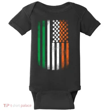 Cool Irish American Flag Baby Bodysuit