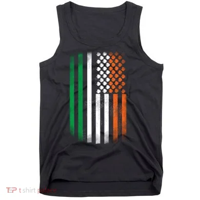 Cool Irish American Flag Tank Top