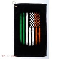 Cool Irish American Flag Golf Towel thumb 0