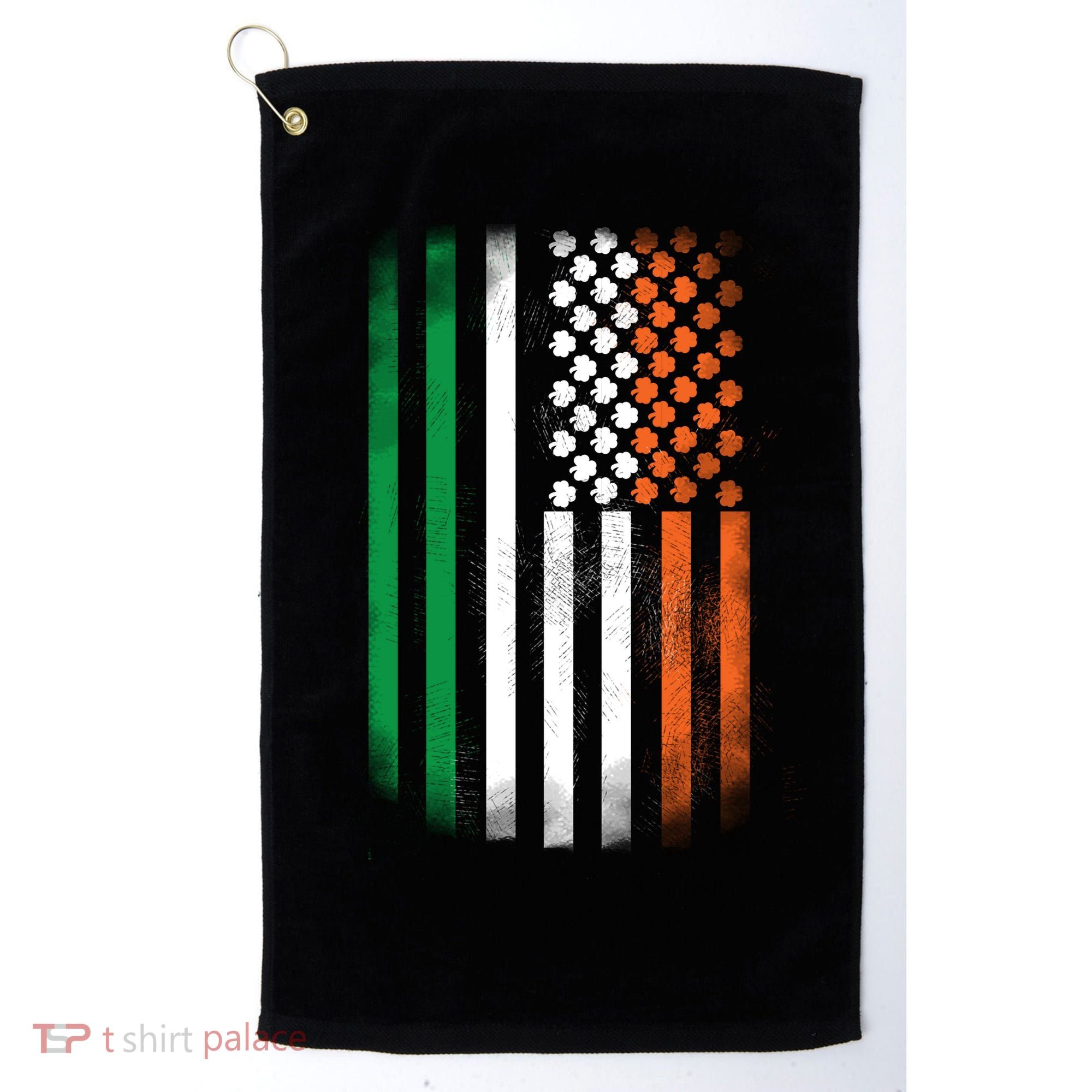 Cool Irish American Flag Golf Towel