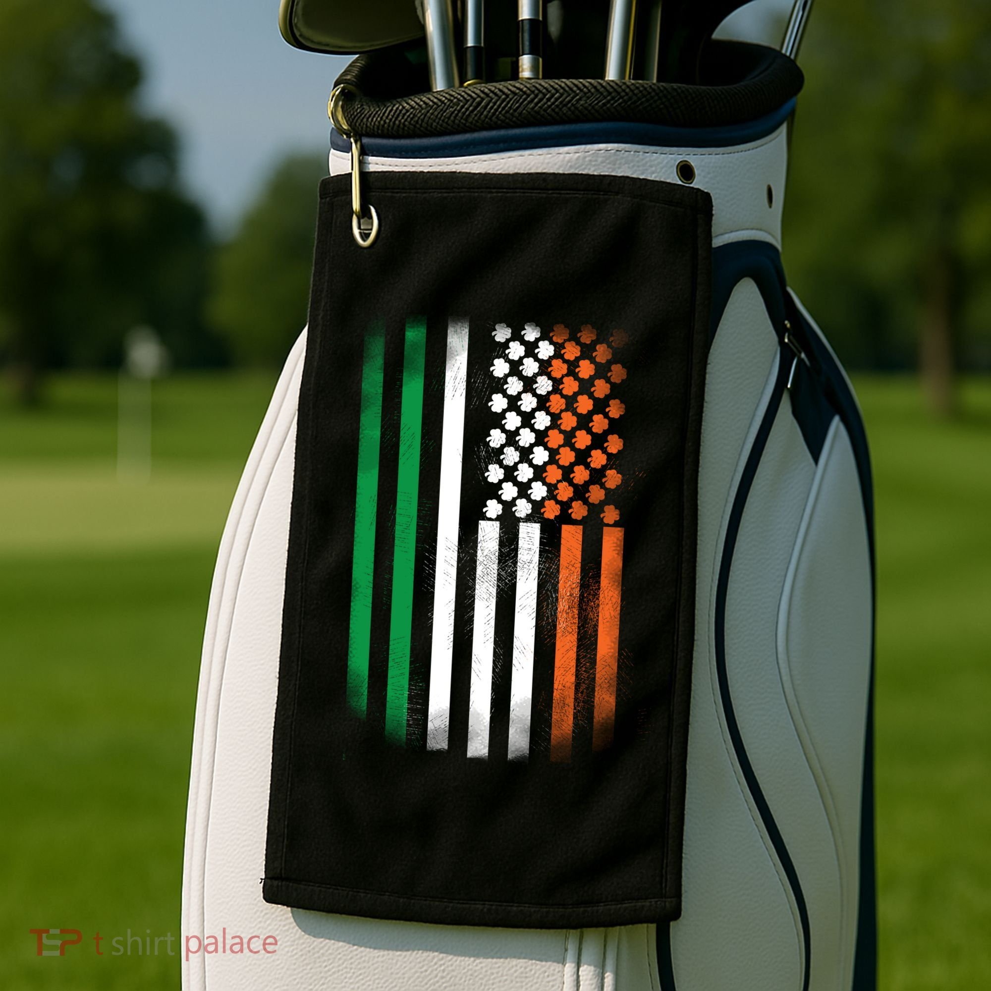 Cool Irish American Flag Golf Towel