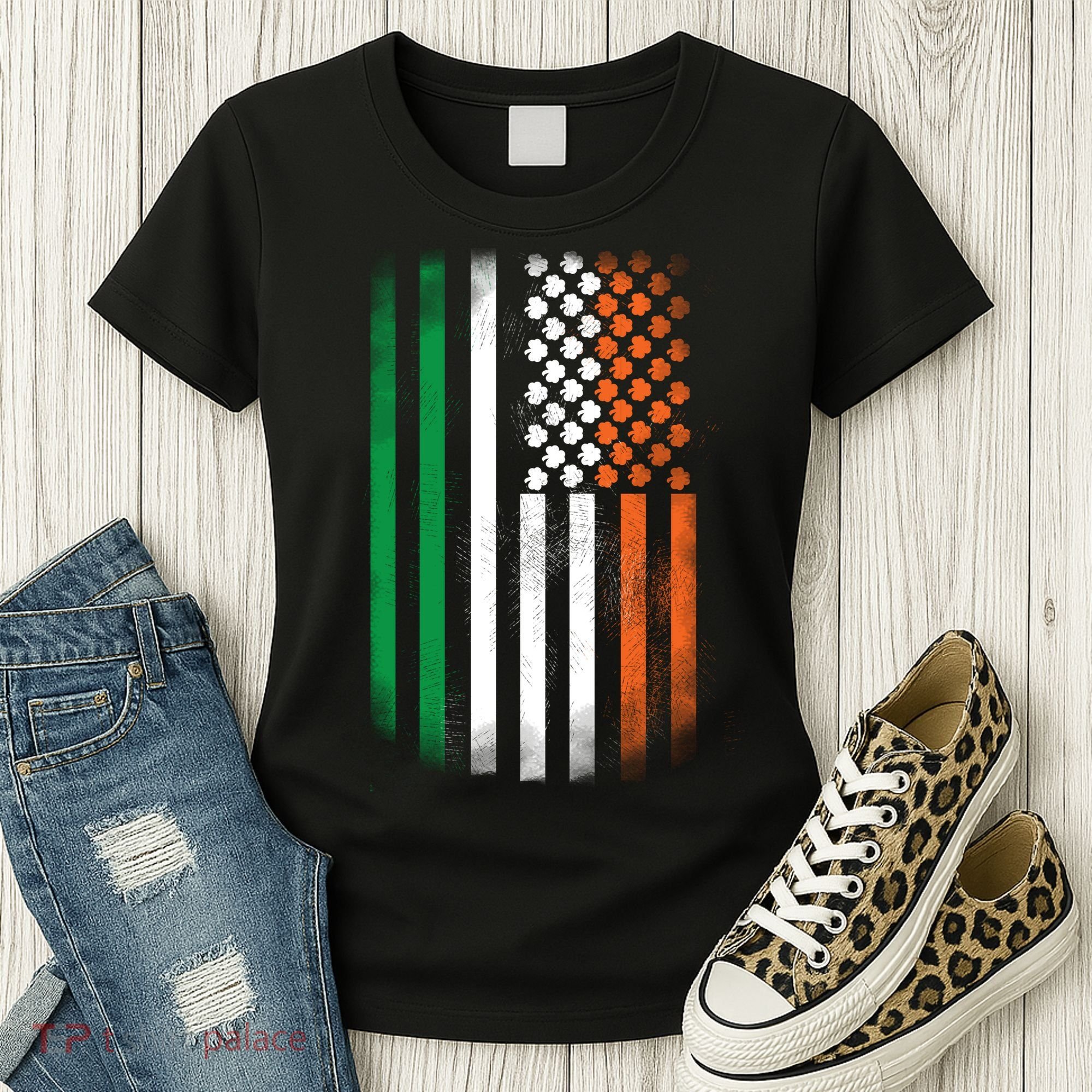 Cool Irish American Flag Women's T-Shirt