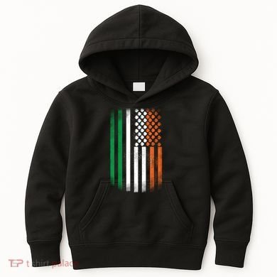 Cool Irish American Flag Kids Hoodie