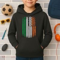 Cool Irish American Flag Kids Hoodie thumb 2