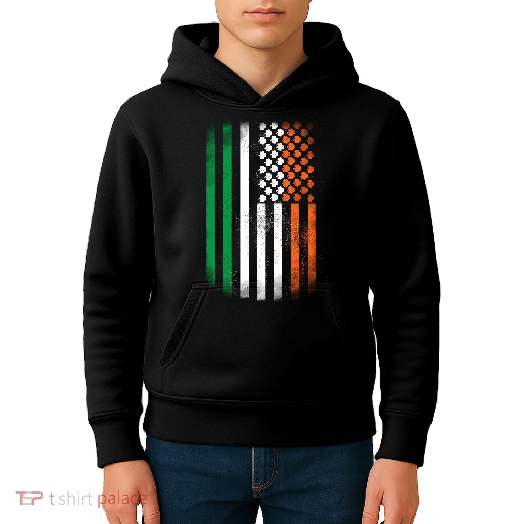 Cool Irish American Flag Kids Hoodie