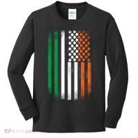 Cool Irish American Flag Kids Long Sleeve Shirt thumb 0