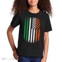 Cool Irish American Flag Kids T-Shirt thumb 2