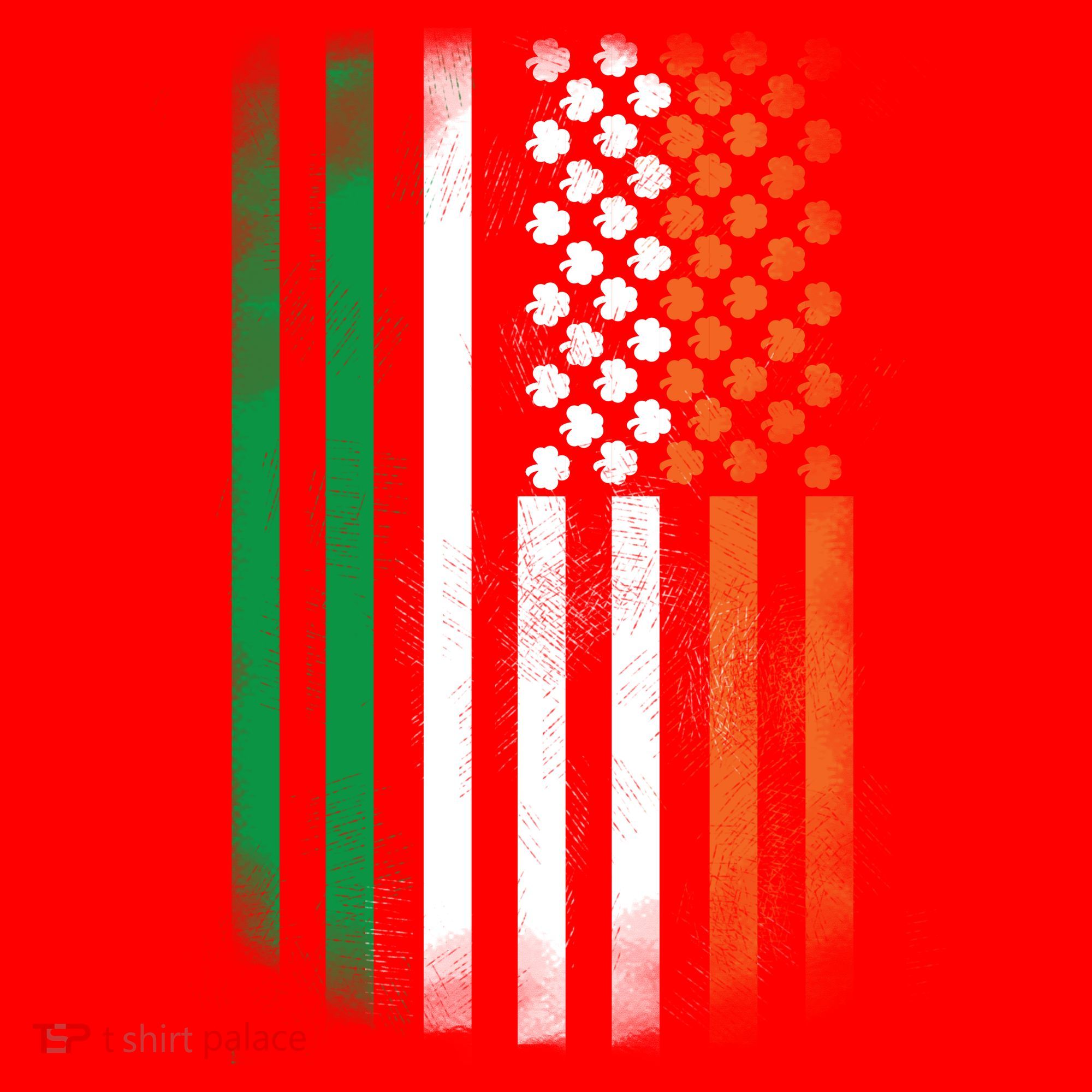 Cool Irish American Flag Santa Hat
