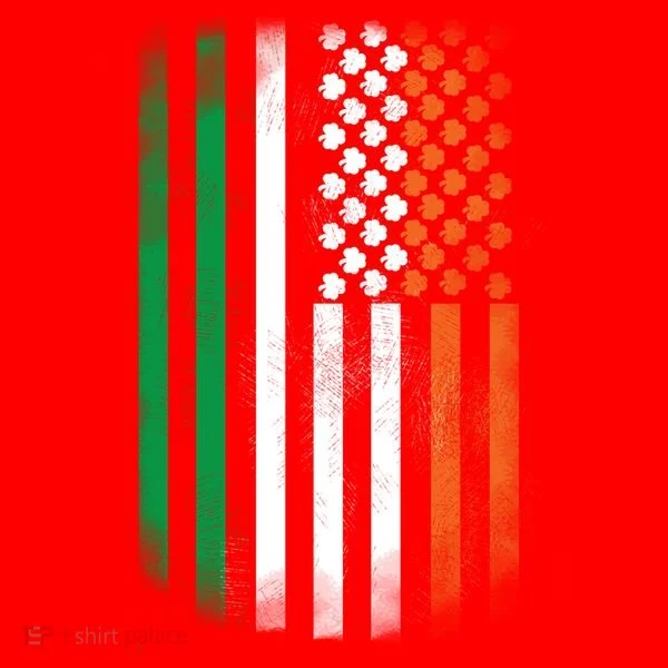 Cool Irish American Flag Santa Hat