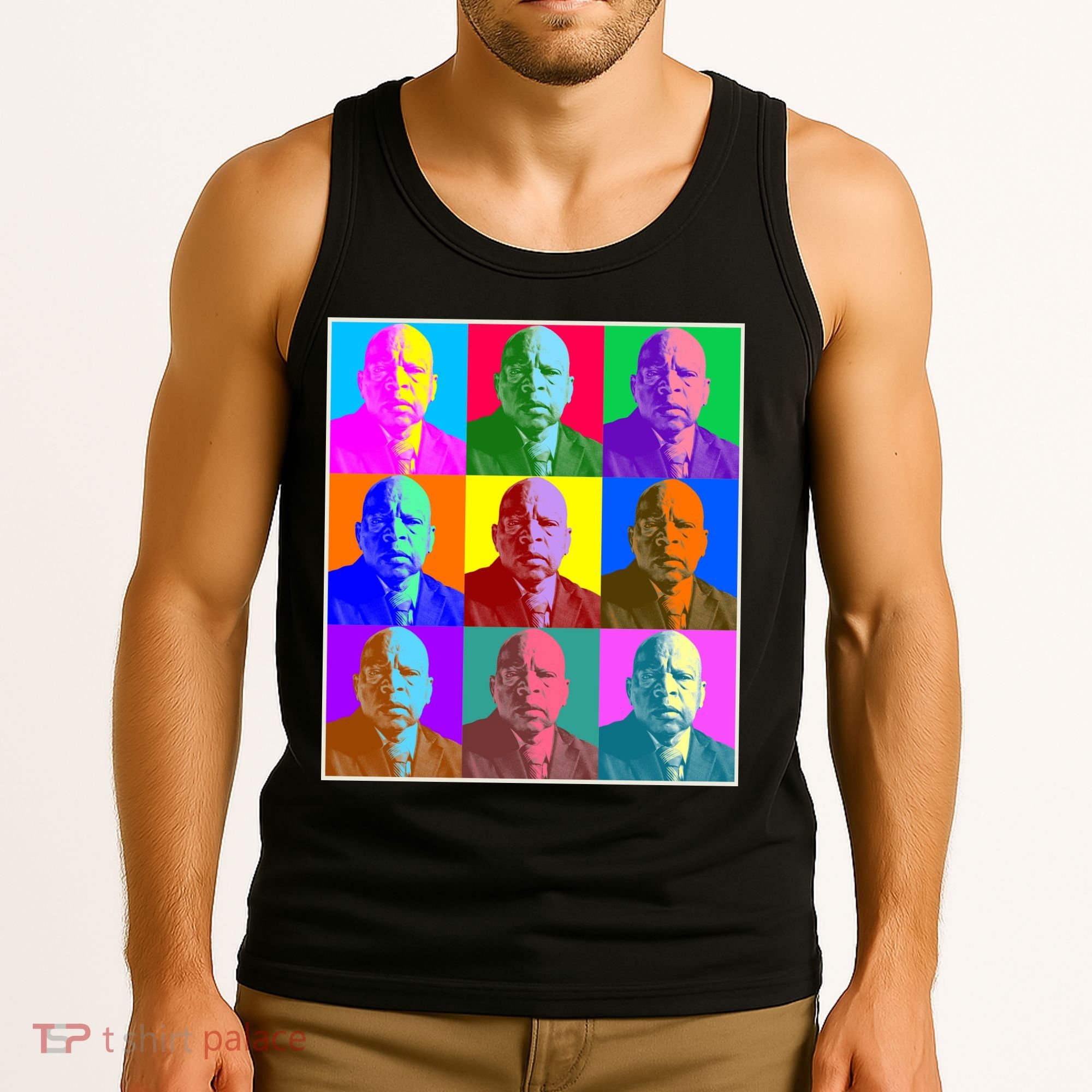Cool John Lewis Pop Art Tank Top
