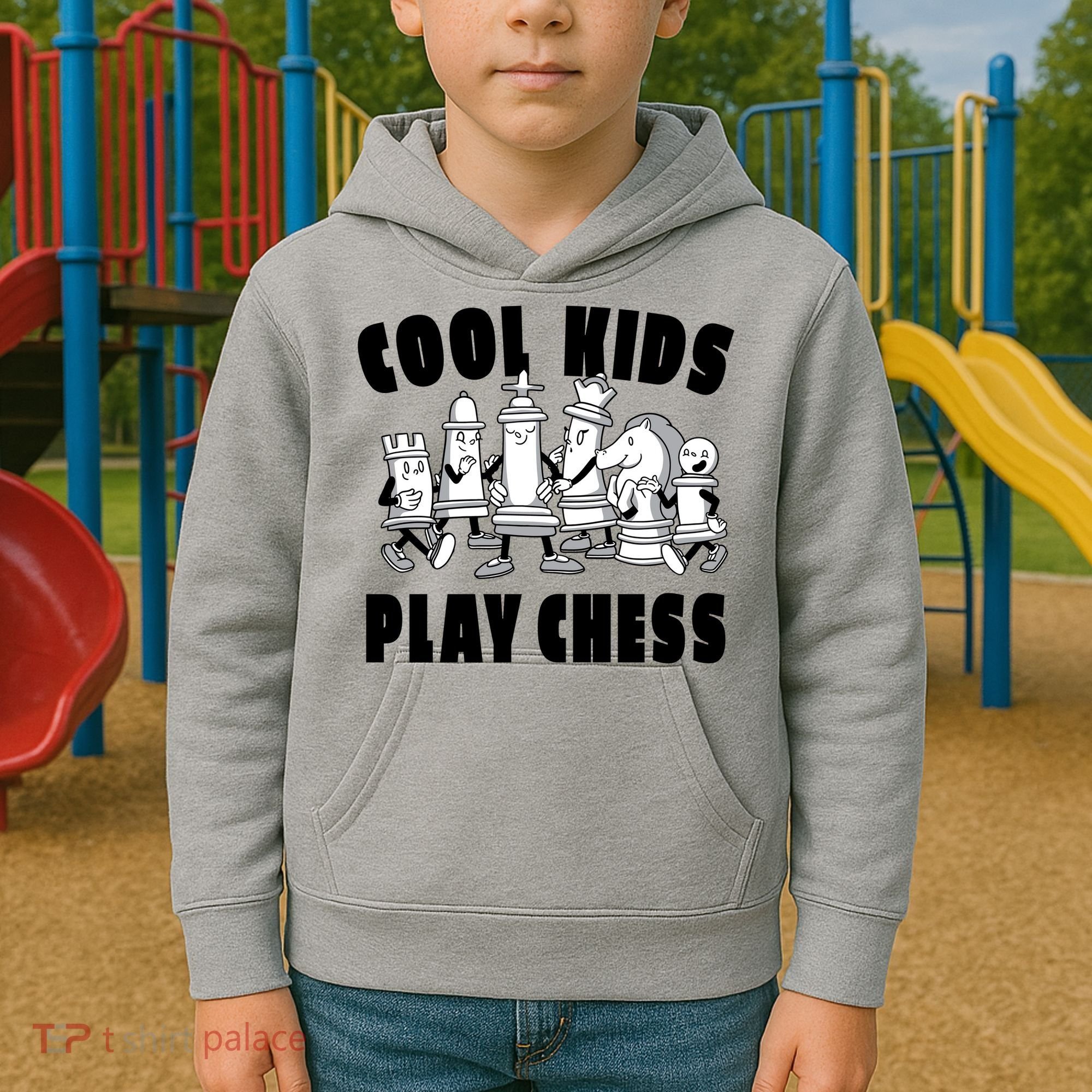 Cool Kids Play Chess Kids Hoodie