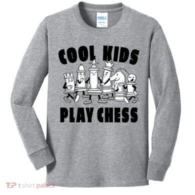 Cool Kids Play Chess Kids Long Sleeve Shirt