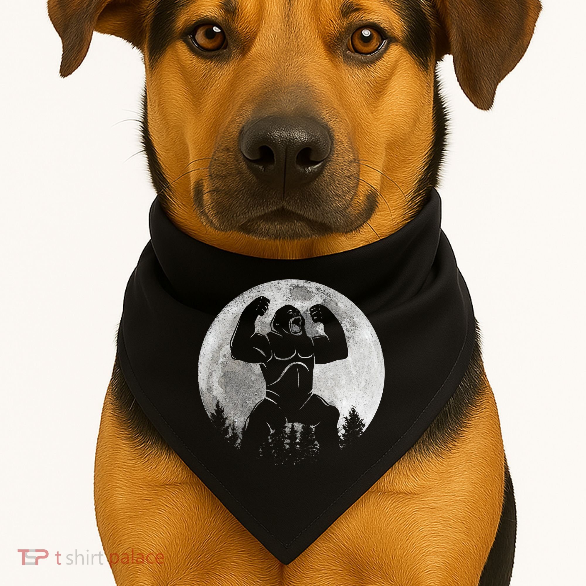 Cool King Kong Monster Full Moon USA-Made Doggie Bandana
