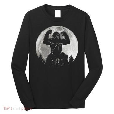 Cool King Kong Monster Full Moon Long Sleeve Shirt
