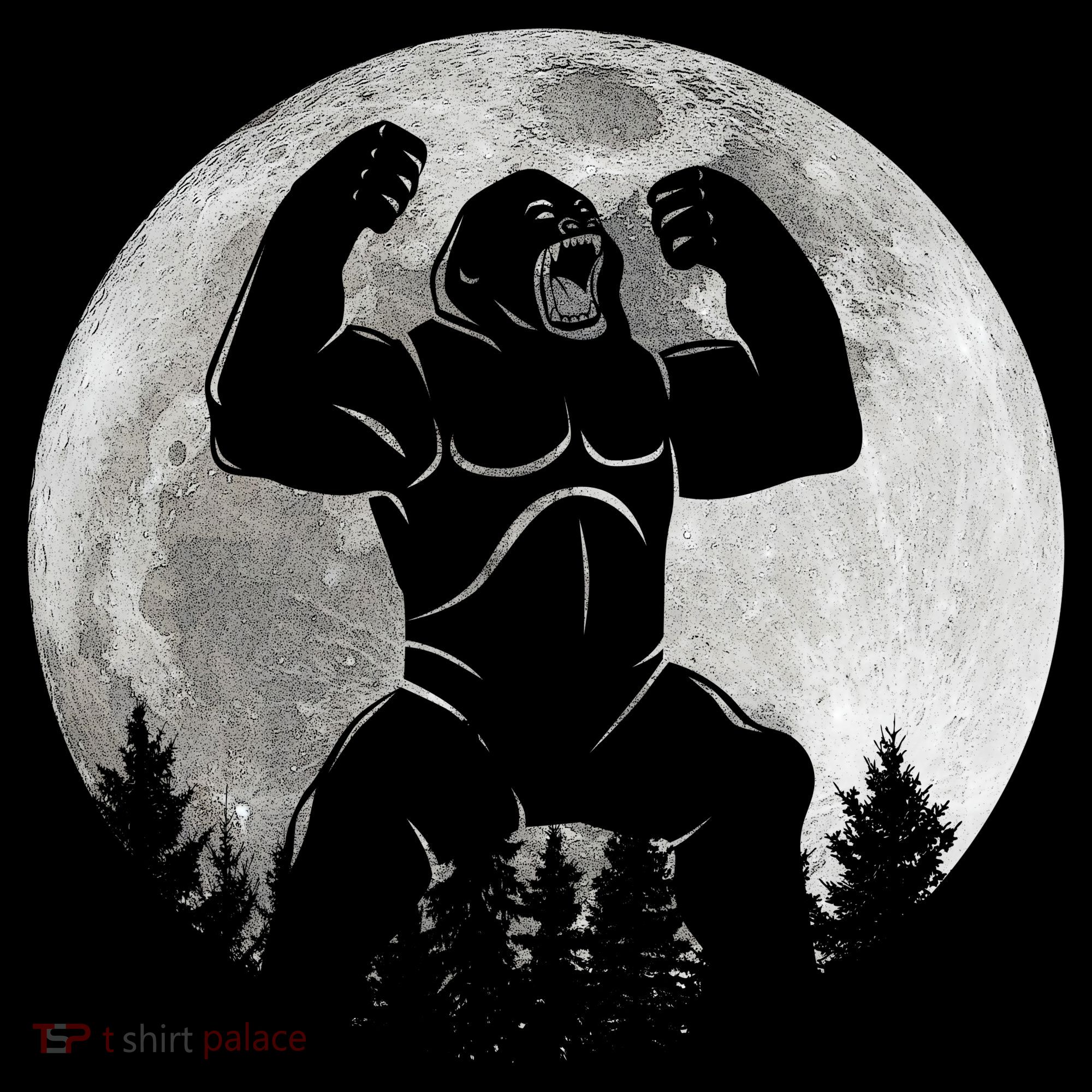 Cool King Kong Monster Full Moon Apron