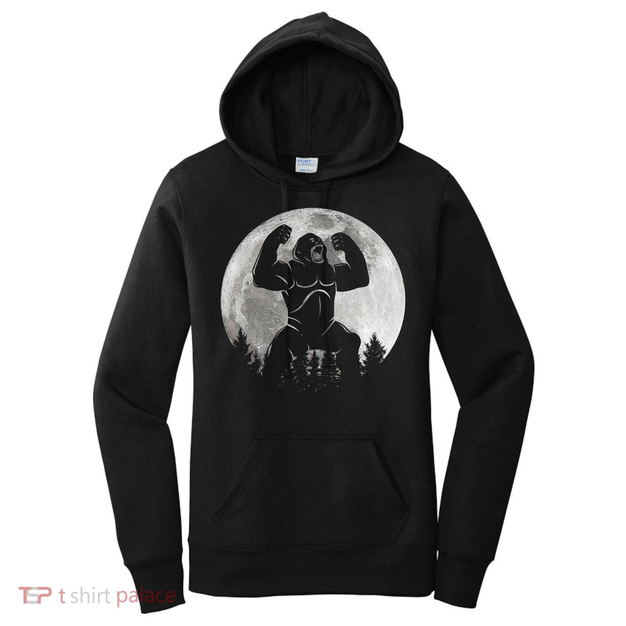 Cool King Kong Monster Full Moon Women's Hoodie