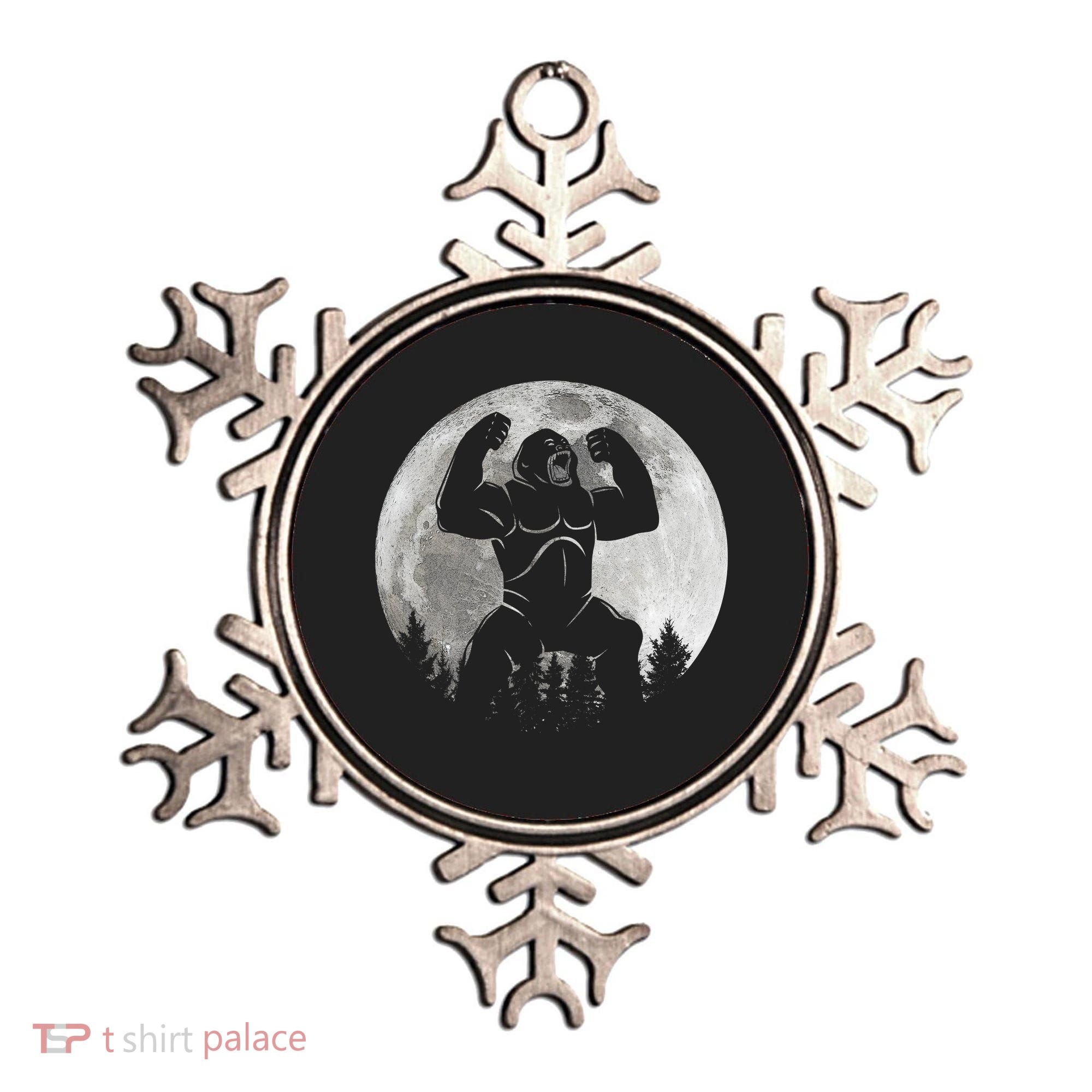 Cool King Kong Monster Full Moon Ornament