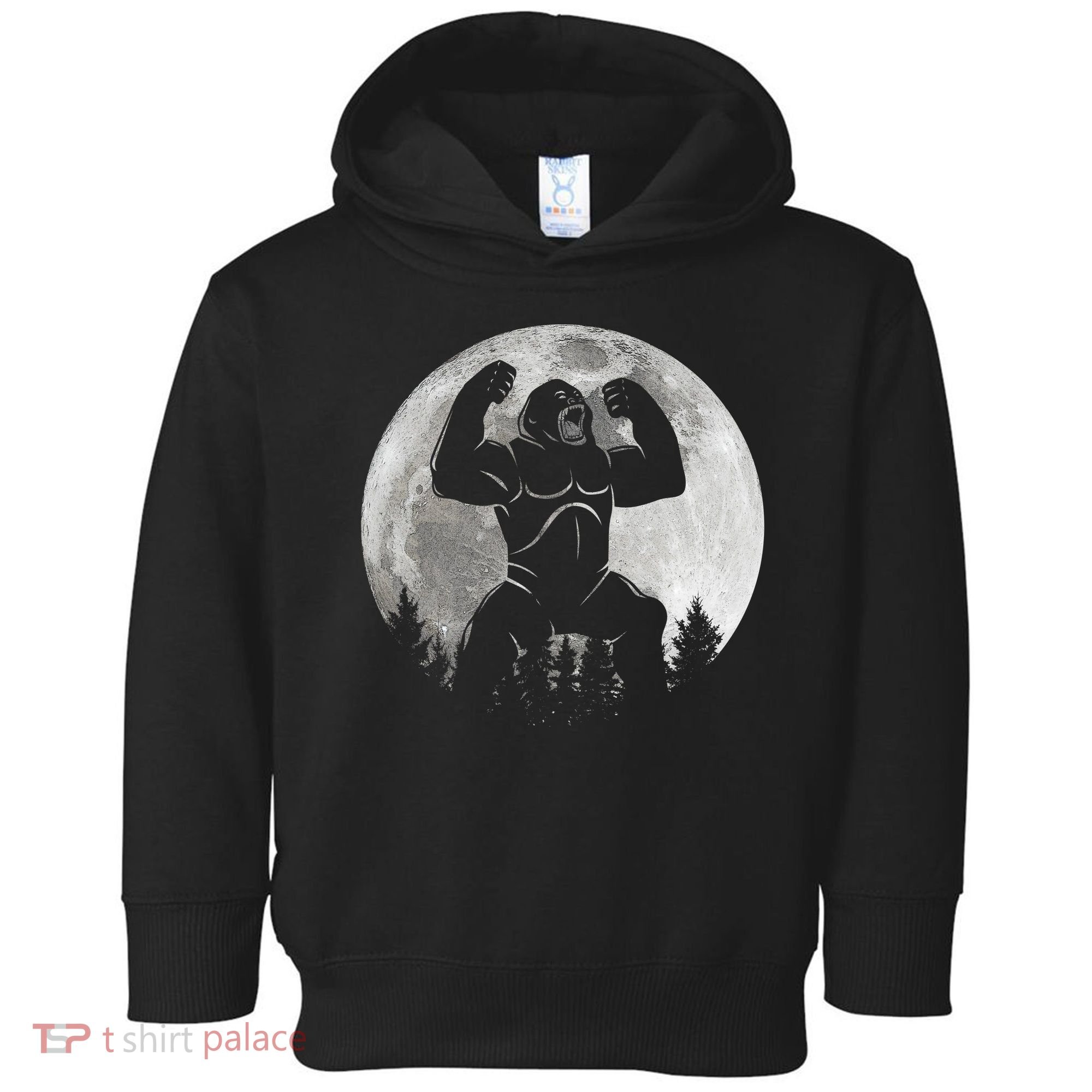 Cool King Kong Monster Full Moon Toddler Hoodie