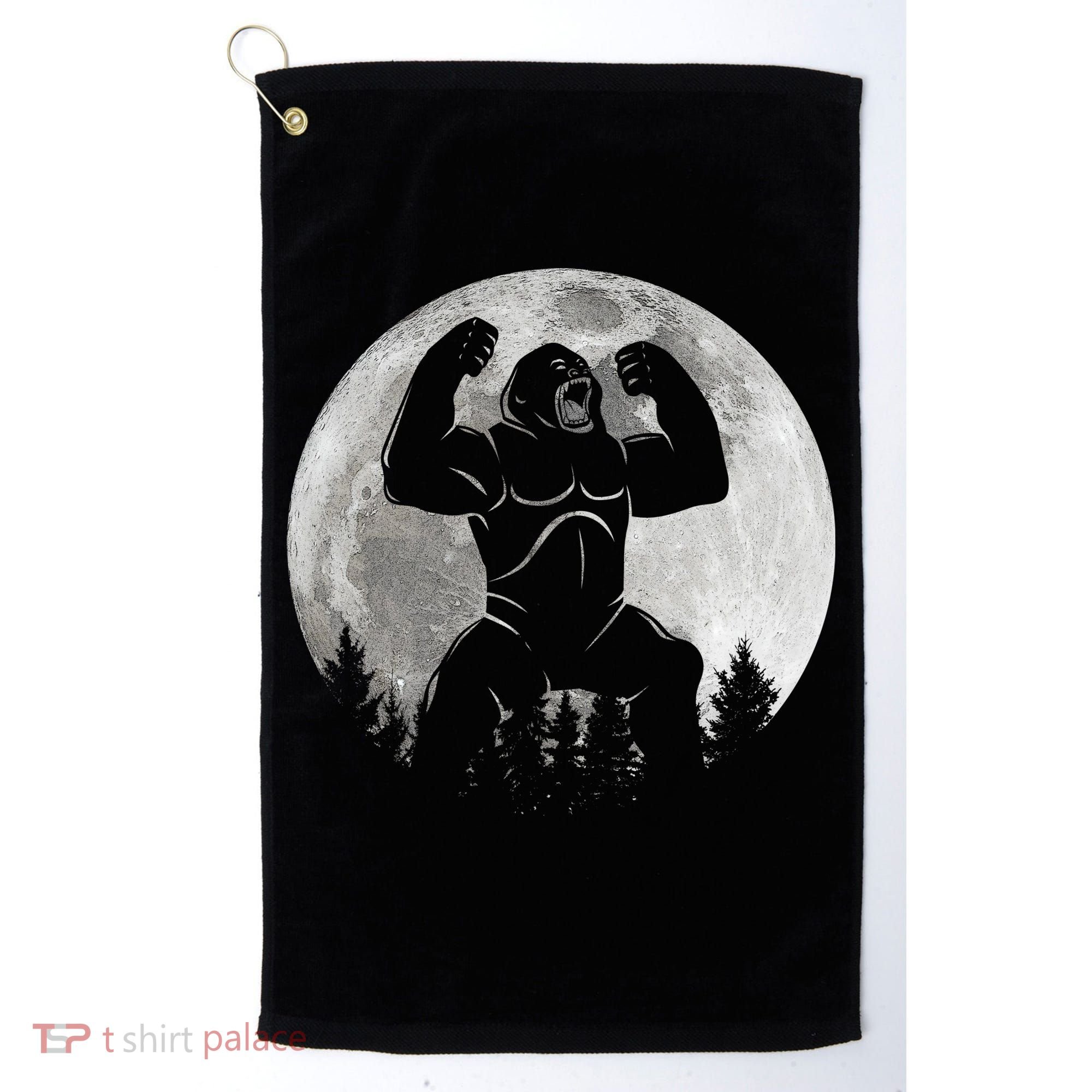 Cool King Kong Monster Full Moon Golf Towel